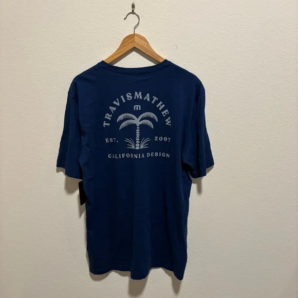 NWT Travis Mathew Dark Blue Graphic Tee - Picture 1 of 4